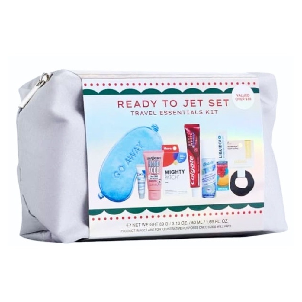 NWT Target 8pc ready to jet beauty wellness travel essentials kit set carry case
